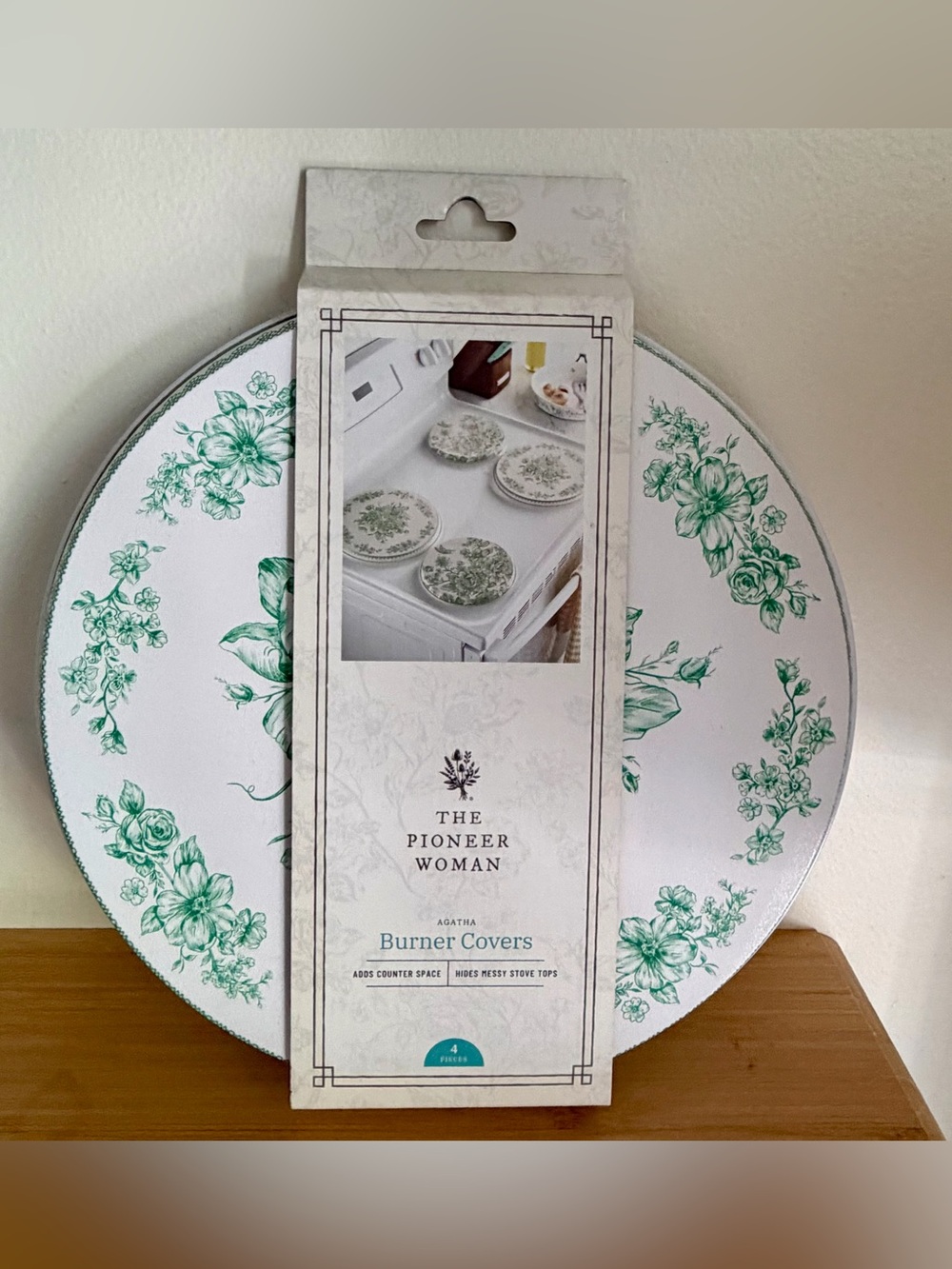 Pioneer Woman Agatha Burner Covers Stove Top Range Set Of 4 New In Package - Picture 2 of 7